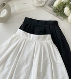 Shooly Pintuck Banding Flare Long Skirt