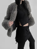 Riche Boucle Fur Cardigan