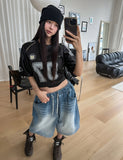 Wade Patch Banding Bermuda Denim Pants