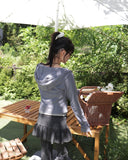 [MADE] Tutty Vintage Wood Slab Cropped Hood Zip-Up