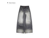Canner black denim washing wide denim pants