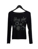 Press Flower Boat Neck Tee