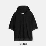 Diya Crochet Crop Short Sleeve Hooded Top