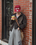 Cosid Rivet Denim Hood Zip-Up