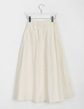 Shoniku banding pin tuck long skirt