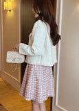 Ronda Mix Collar Pearl Tweed Jacket