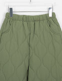 Kemin banding fleece quilted pants