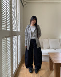 [MADE] Rude Raw Denim Stitch Balloon Fit Wide Long Pants