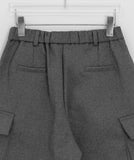 Hibelo Banding Wool Cargo Bermuda Pants