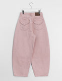 Conteni heart pocket balloon wide cotton pants