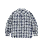 BLEACHED RAW-CUT CHECK SHIRT