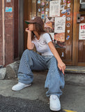 Builder Stripe Carpenter Denim Pants