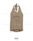Shell Bohemian Rivet Halterneck