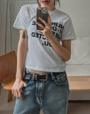 Steel U lettering cropped short-sleeved