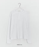 [unisex] Chuter Henley Neck Warmer Waffle Tee