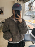 [BAONHAUS] Lincho check zip-up jumper