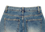 Balk Damage Detail Washing Denim Pants