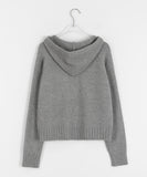 Wileuko Knit Crop Hood Zip-Up