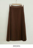 Devella Pleat Banding Long Skirt
