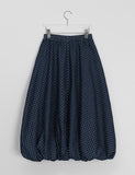 Nadin Banding Dot Denim Balloon Skirt