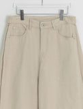 Pohind Adjust Pintuck Cotton Wide Pants