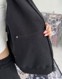 Nesso Rivet Brushed Hood Zip-Up