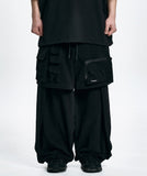 Pocket Layered Oversized Cotton Pants