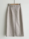 Belize Wool H-line Long Skirt