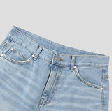 Piece Damaged Wide Denim Pants