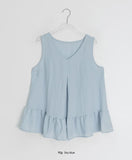 Kahina Layered Frill Sleeveless Blouse