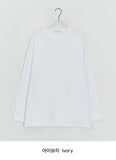 [unisex] Napyu Slit Over Plain Long Sleeve Tee