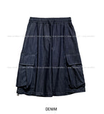 Root Stitch Cargo Bermuda Denim Pants