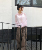 Havyu Flower String Windbreaker Jacket