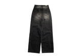 Kawa washed denim wide pants