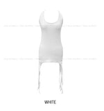 Rippy Strap Layered Halter Tank Top