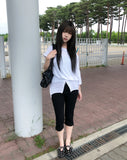 Menie Slit Span Capri Pants