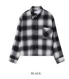Flute Crop Check Shirt