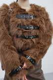 Literhan buckle fur jacket