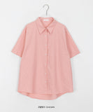 Byuko Color Stripe Seersucker Short Sleeve Shirt