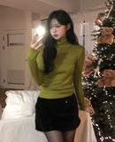 [U-BASIC/wool 28%] Solid Basic Turtleneck Long Sleeve