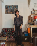 Cheek Black Washing Bootcut Denim
