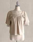 [Two Piece] Wings Frill Wing Blouse Wide Banding Pants