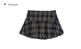 Butts Vintage Button Check Mini Pleated Skirt