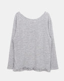 Herin Striped Frill Long-Sleeve T-Shirt