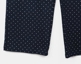 Md Dot Pattern String Strap Wide Cotton Long Pants
