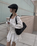 Light Unbalance Tiered Mini Skirt
