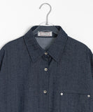[BAONHAUS] Kinkan Snap Button Pocket Denim Over Short Sleeve Shirt