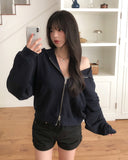 Solid Basic Two-Way Hood Zip-Up