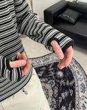 Park Waffle Fingerhole Crop Long Sleeve