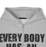 Addiction Back Print Hoodie Zip-Up